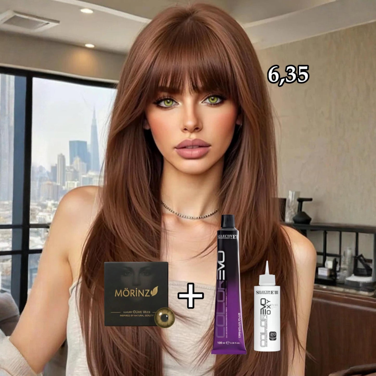 مجموعة العيون الخضراء لإطلالة مثالية