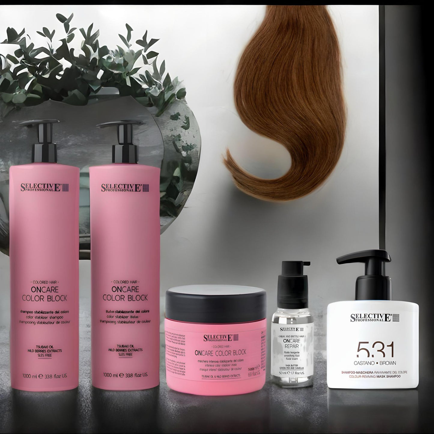 Brunfärg-Hårvårdsset(täcka grått hår)